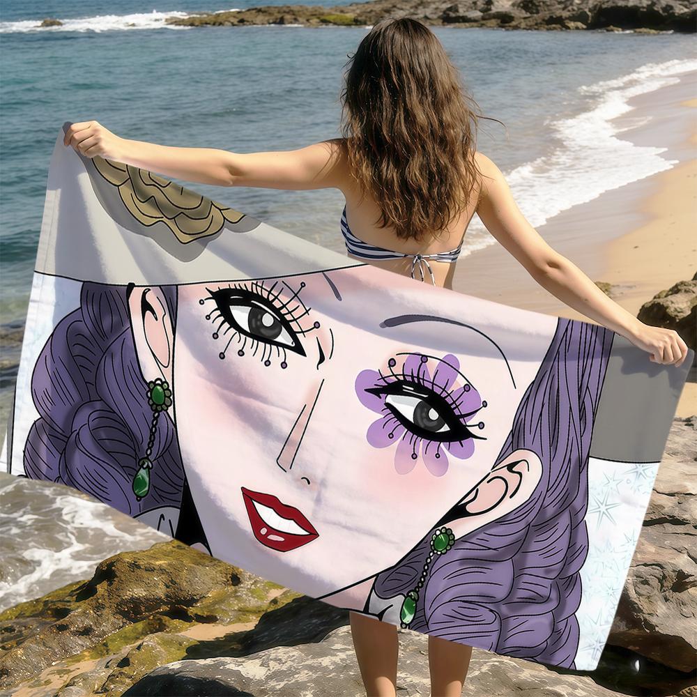 

classic manga anime vintage p-Paradise Kiss Miwako soft Beach Towels Trip Towel swim Summer Holiday bathing Pool Camp Gift W30*H60(CM)