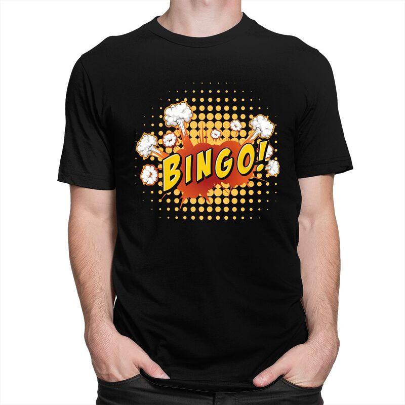 Custom Hot Game Bingo T Shirts Men Pure Cotton Tees Tshirt Tshirt Clothing