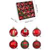 16PCS Plastic Christmas Ball Set 6cm Suspensable Decorative Christmas Tree Balls Multicolor Xmas Ornament Ball Storefront