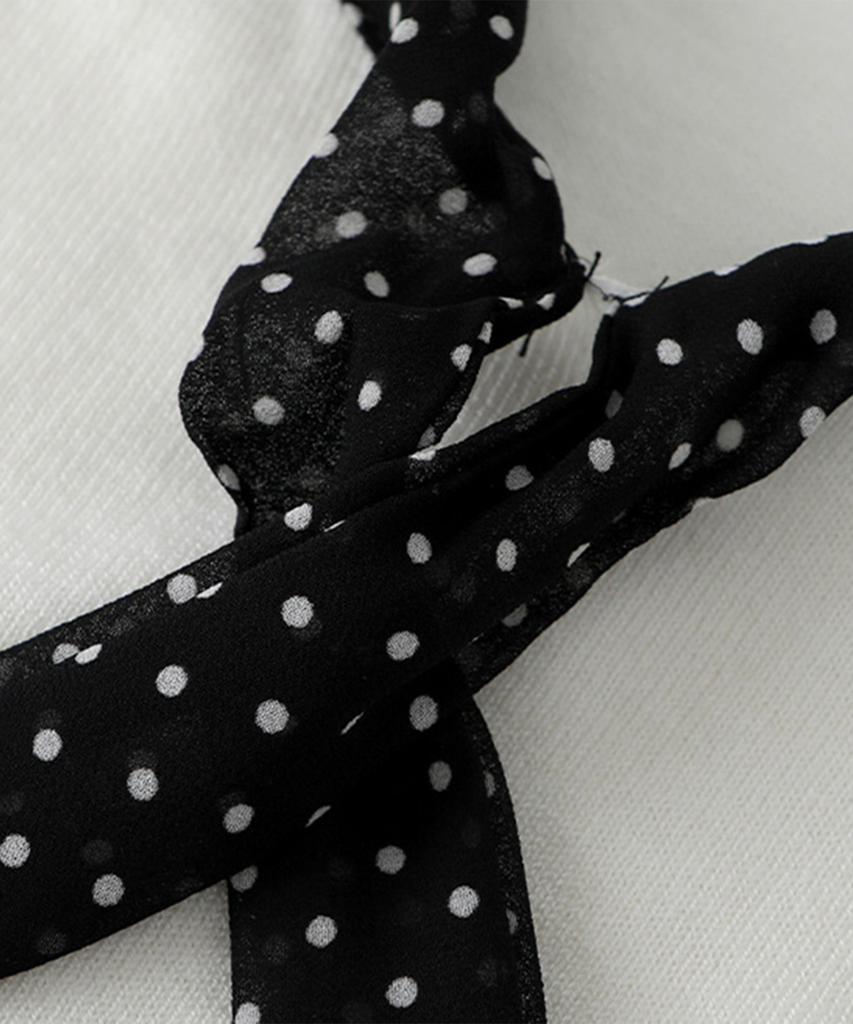 MERCI MARIE Lovely Color Block Dot Tie Knit 112895