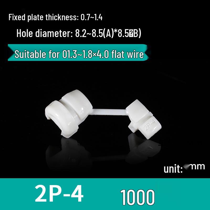 Nylon Cable Clip Set: Power Cord Buckle, Flat Cable Holder, Wire Protector, Cable Tie Tube for Electric Wires