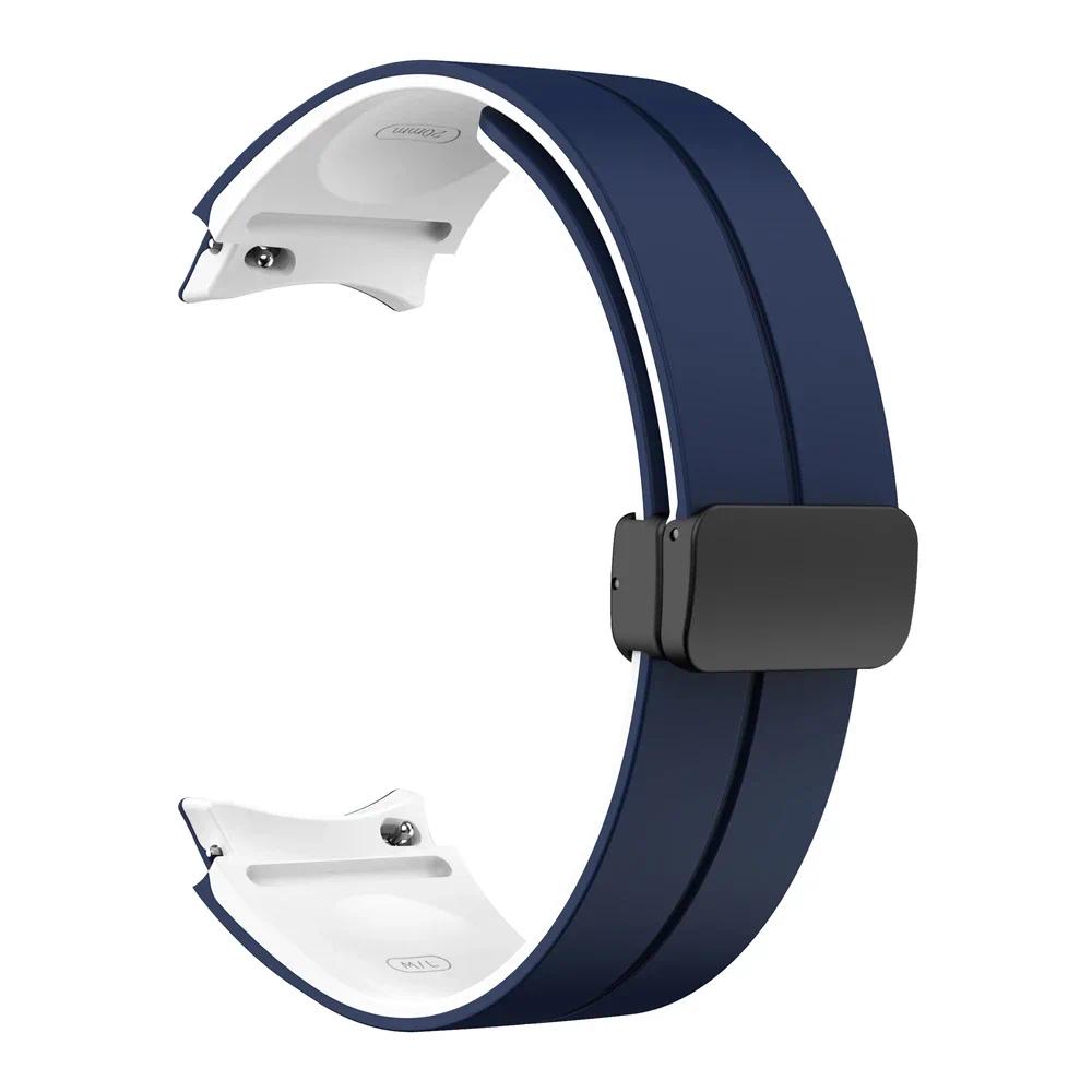 No Gaps Magnetic Silicone Strap For Samsung Galaxy Watch 7 FE 6 4 Active 2 40mm 44mm 4 6 Classic Band Watch 5 Pro 45mm Bracelets