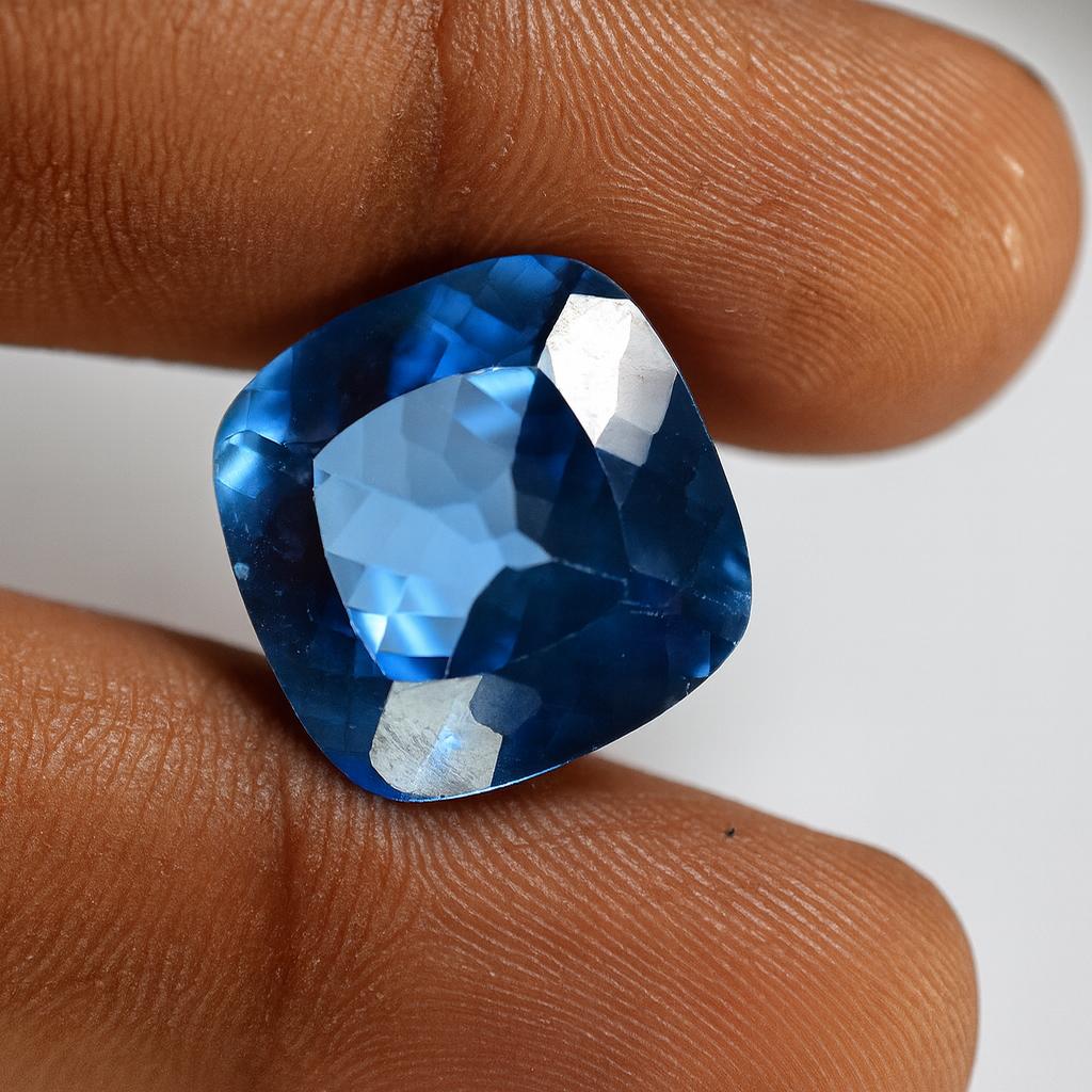 Natural Blue Sapphire Loose Gemstone 11 ct Square Cushion September Birthstone for Gem Collections