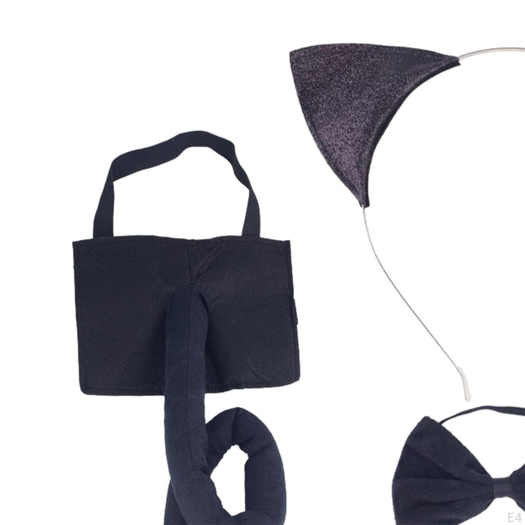 Kids , Bow Tie and Tail Set Animal Costume Accessories Headband Headwear Creative Cosplay for Party