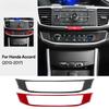 For Honda Accord 2013 2014 2015 2016 2017 Real Soft Carbon Fiber Sticker LHD RHD Car Air Conditioner Switch Interior Accessories.