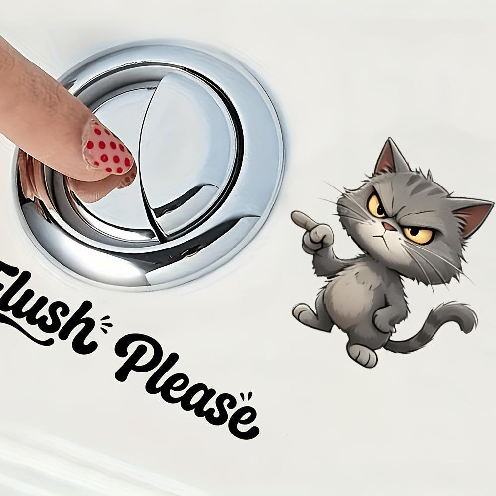 Waterproof Toilet Sticker PVC Cartoon Sticke Personality Bathroom Decal Toilet Water Tank