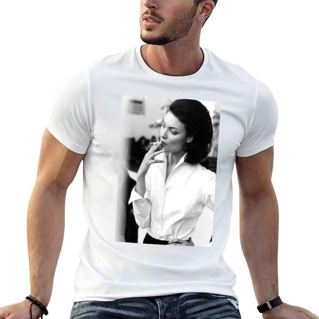 Shalom Harlow Ph. Peter Lindbergh T-Shirt Soft Anti-Shrink Cotton Tee