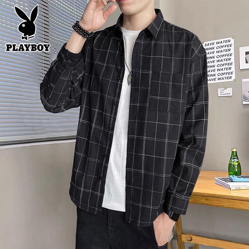 PLAYBOY Men s Casual Long Sleeve Shirt M