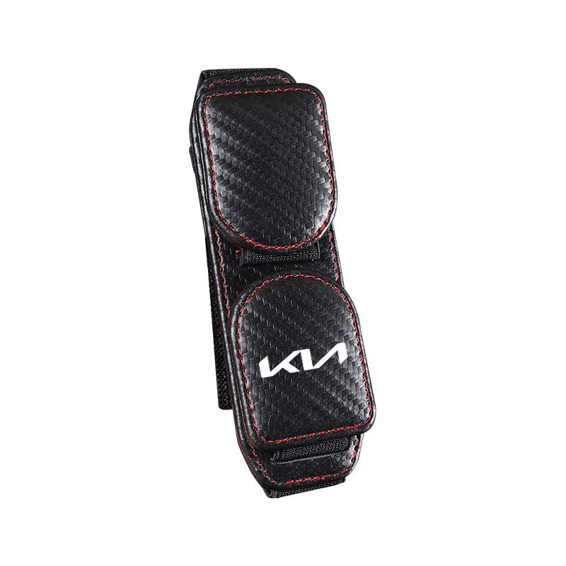 Car Glasses Clip For Kia Sportage Ceed Picanto Rio ProCeed Optima K7 K5 K8 K3 Ray Sun Visor Leather Eyeglass Case Auto Interior