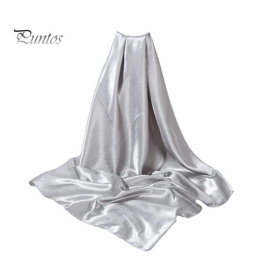 

Женская шаль, однотонная, мягкая, имитация шелка, гладкая, легкая, дышащая, атласная шаль для повседневных путешествий, вечеринок серый