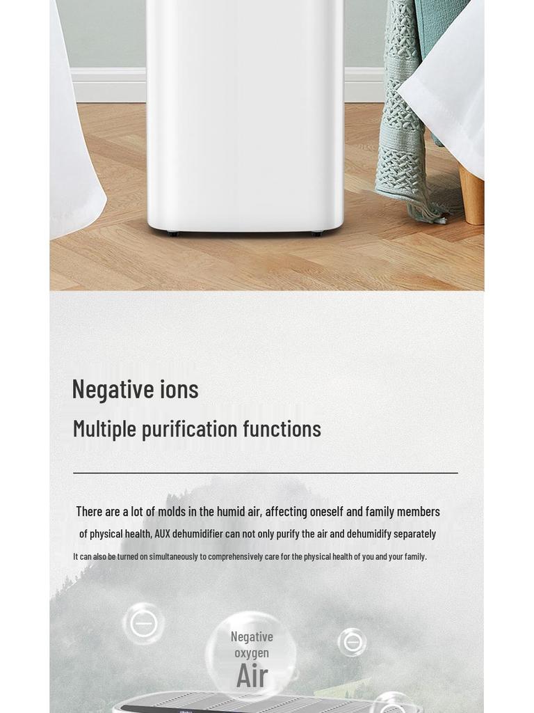 AUX High Power Indoor Dehumidifier - Bedroom & Home Moisture Absorber