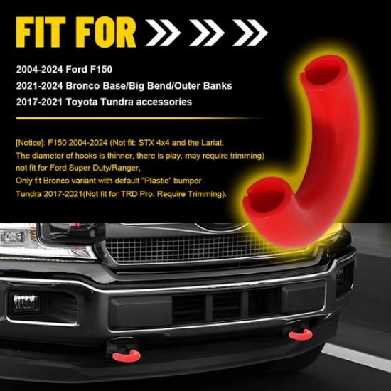 2PCS For F150 Ford 2004-2024 Tow Hook Cover Trailer Loader Tractor Bucket Cover