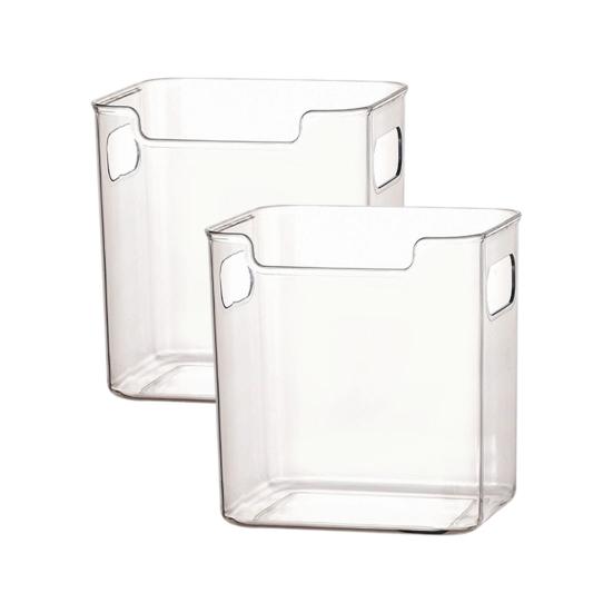 Refrigerator Storage Box Clear Stackable Containers Durable PET with Open Top Organizer for Freezer And Fridge