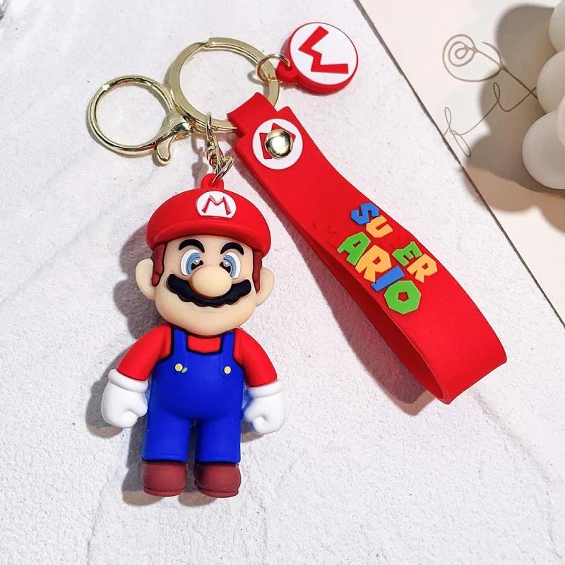

Super Mario Cartoon Game Silicone Keychain Pendant Doll Claw Machine Keychain Small Gift