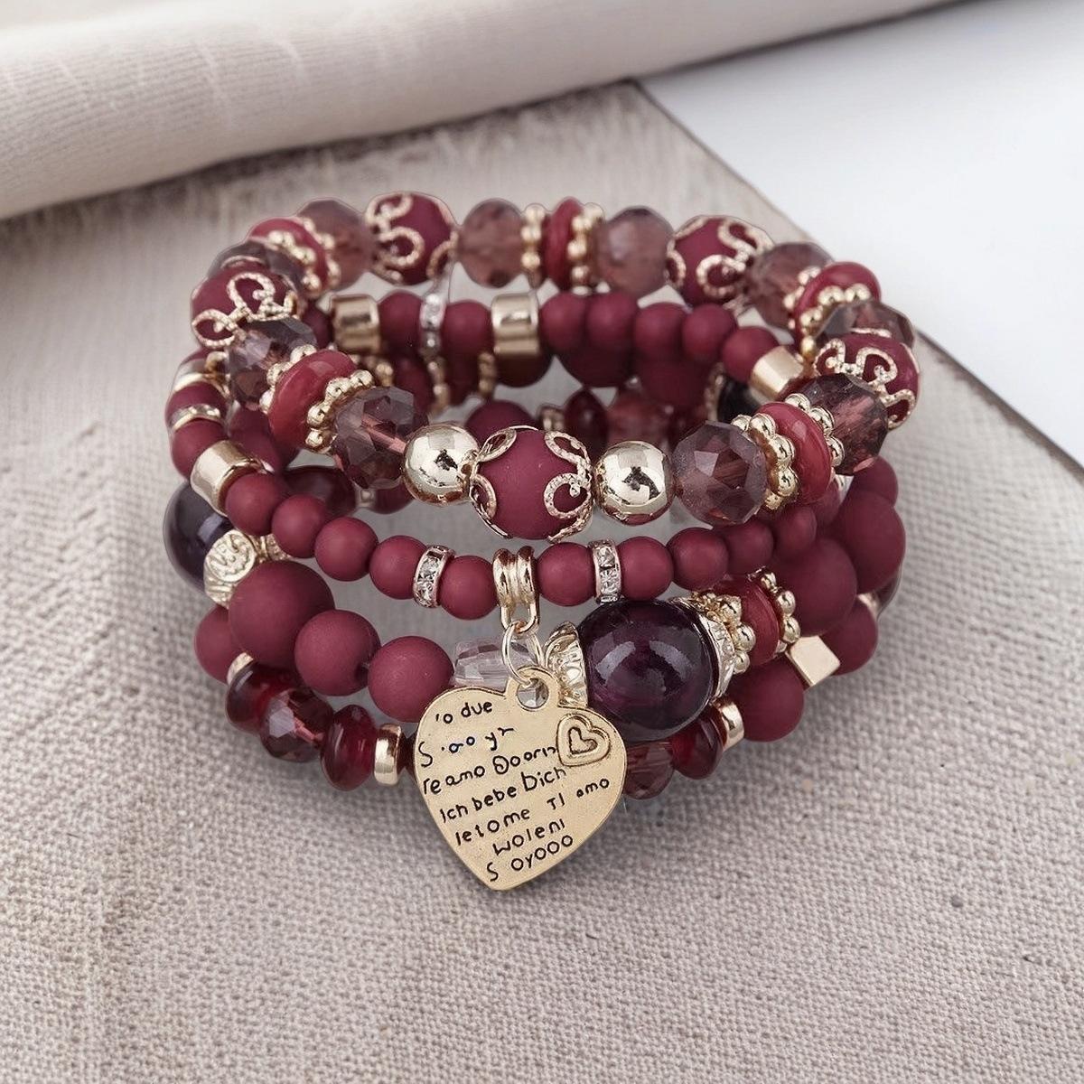 JYL TS Bracelet Obsidian Dragon  Couple Style Fosters Strength & Loyalty Purple телесный
