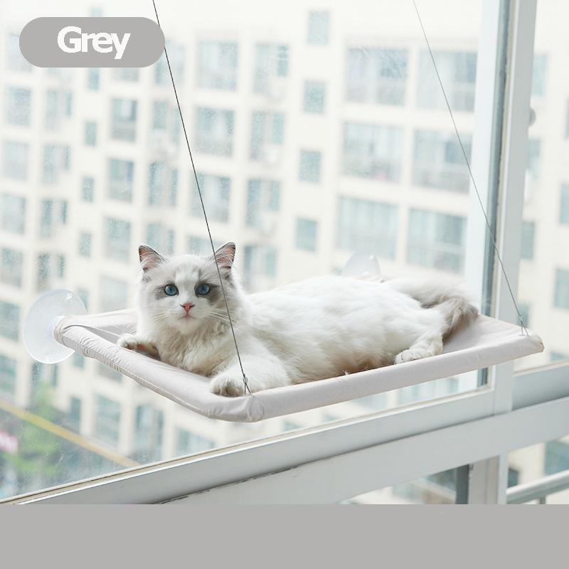 DoggieKit Katzen-Fensterhängematte zum Aufhängen, waschbar, mit Saugnapf, für Haustiere, starker Saugnapf, Fensterbank, Luft, Haustierbedarf