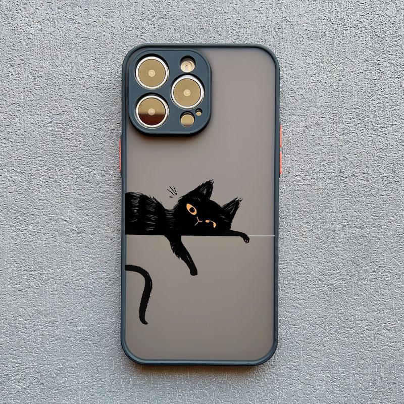 Cartoon Animal Cute Cat Phone Case For iPhone 11 Case iPhone 16 13 15 Pro Max 12 14 Pro Max XS XR X 7 8 SE Shockproof Back Cover