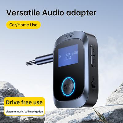 Audio Receiver Transmitter Bluetooth-Compatible 5.4 Adapter Hands Free Audio Music Receiver with Mic for Car Accessories Speaker