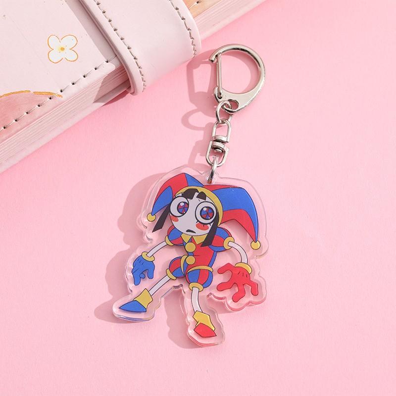 1Pcscartoon The Amazing Digital Circus Acrylic Keychain Cute Backpack Pendant Bag Charms Accessories Decoration Holiday Gift Items