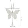 Crystal Butterfly Lucky Hanging Car Interior Pendant Rear View Mirror Charms for Women Ornamental Accessory for Vehicle Interior