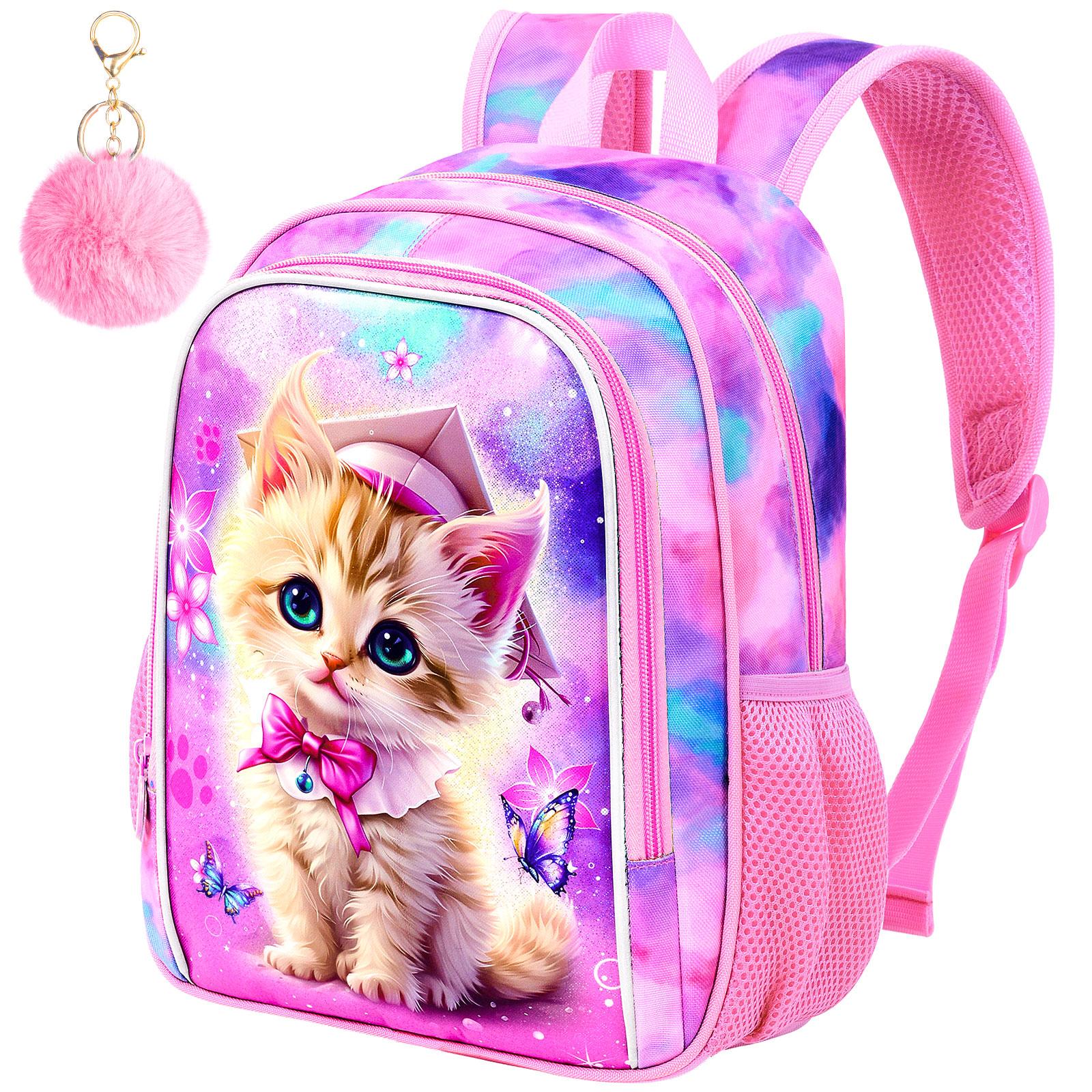 Rugzak voor meisjes, 13  Peuter Kleuterschool Kinderen Boekentas, Schattige Dieren Kleuterschool Schooltas