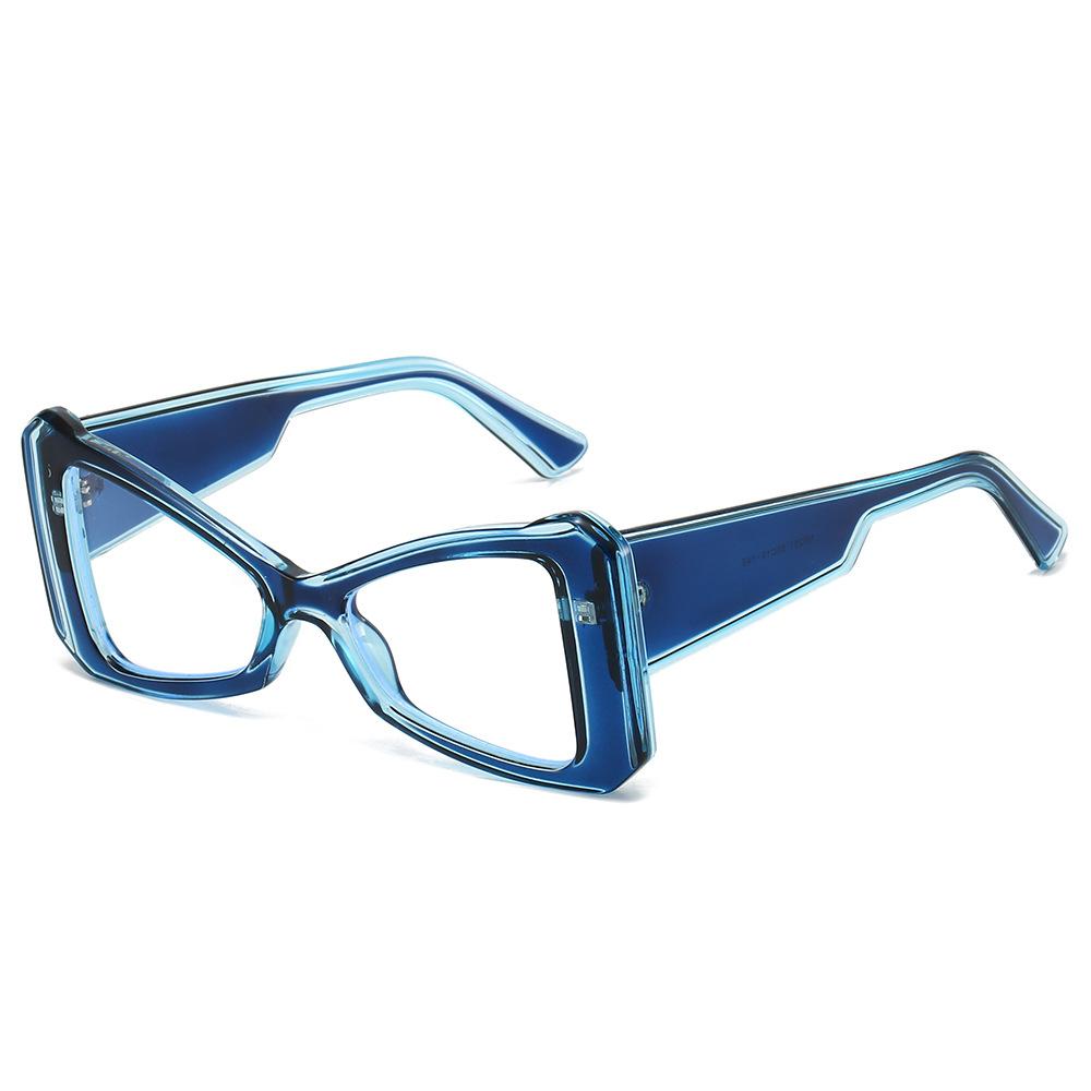 New Fashion Anti Blue Light Cat Eye Glasses Women Personality Street Shooting Colorful Anti Radiation Trendy Men Glasses