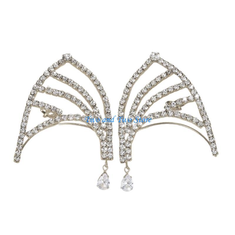 HX6F Non Piercing Ear Clips Statement Earrings Ear Hooks Charm Jewelry for Women