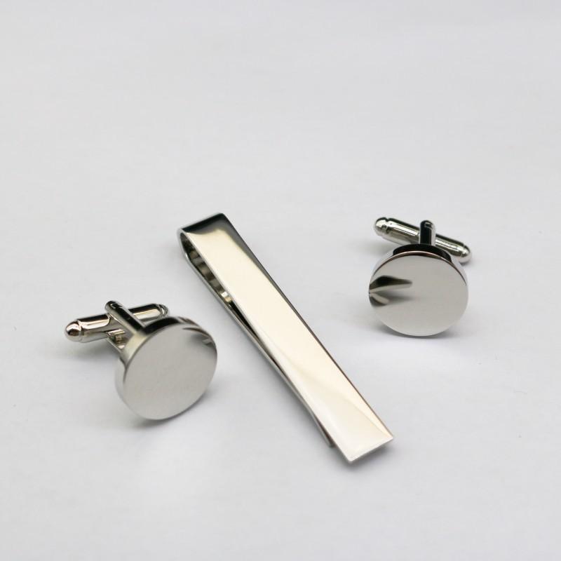 Manžetové knoflíčky Francouzská košile Pánské Logo Manžetové knoflíčky Klip na kravatu Pánský Obchodní Stříbrný Klip na kravatu Zlatý Móda