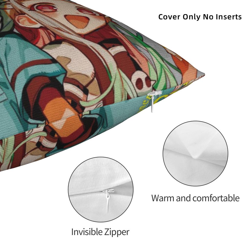 TBHK Anime Square Pillow Case Hanakoo Teru Minamoto Cushion Cover Awesome Polyester Decorative Pillowcase for Home 18"x18"