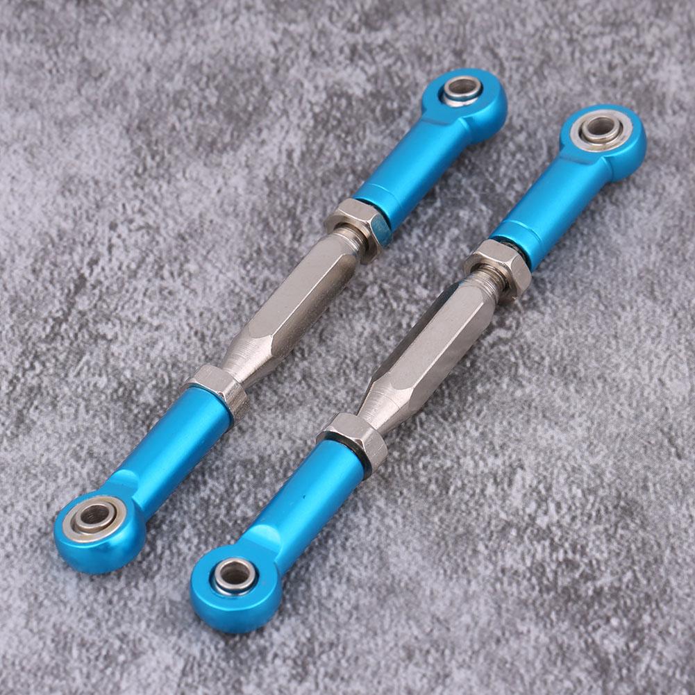 2 Stück Aluminiumlegierung Hintere Obere Lenkstangen für FS 53633  51805  51806 110 RC-Car (blau)