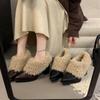 Winter Warm Fluffy Fur Ankle Boots for Women Brand Designer Plush Short Boots Fashion Elegant Thick Heel Women Shoes Botas Mujer