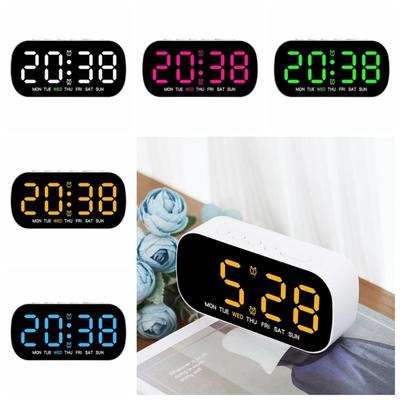 Temperature Display LED Digital Clock 5 Levels Brightness Electronic Alarm Clock  Date Display