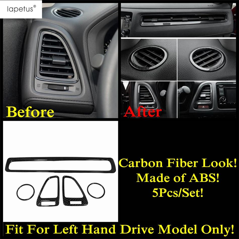 For Honda Vezel HR-V 2014 - Handle Bowl Steering Wheel Gear Window Lift AC Air Panel Cover Trim Carbon Fiber Accessories