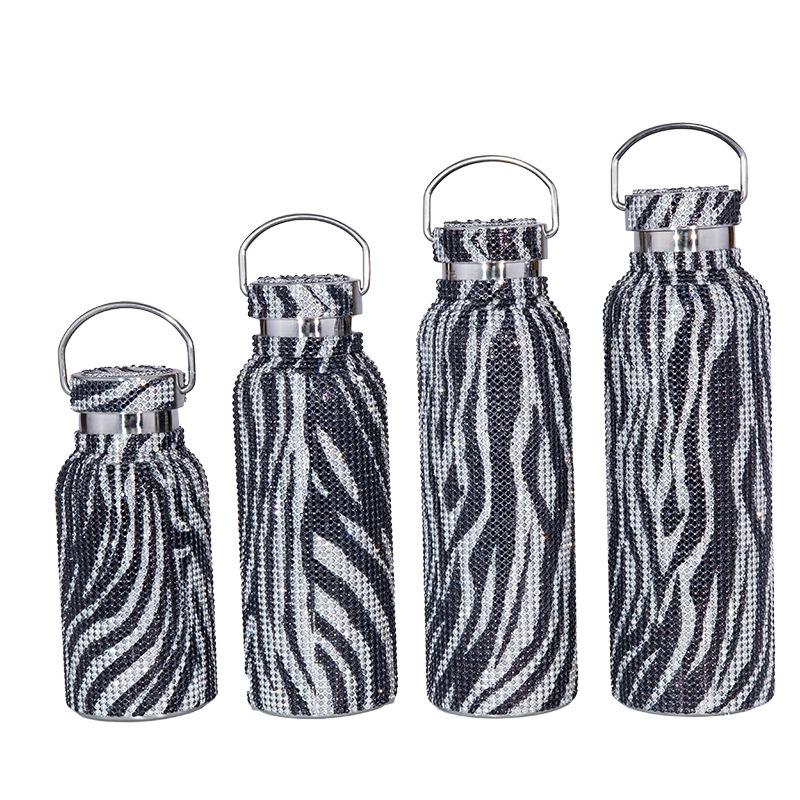 Diamond Cup Double Stainless Steel Thermos Cup With Chain Diamond Water Cup Fashion Gift