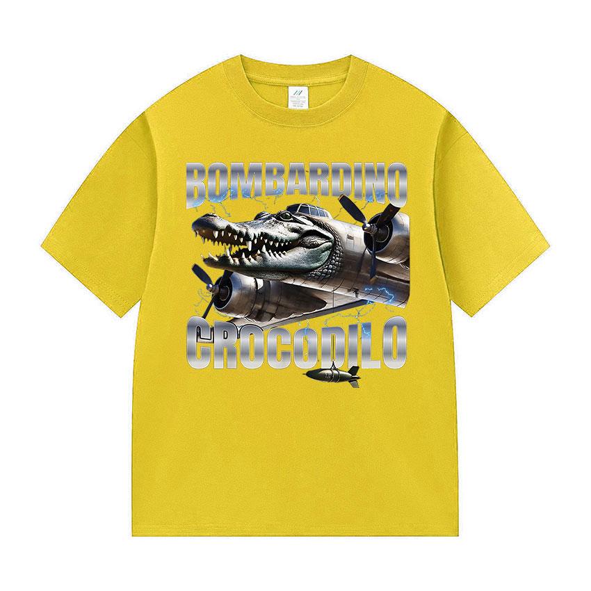 Limitované Bombardino Krokodýl Vtipné Meme Tričko Pánské Dámské Letní O-výstřih Krátký rukáv Tričko Módní Vysoce kvalitní Bavlněná Trička