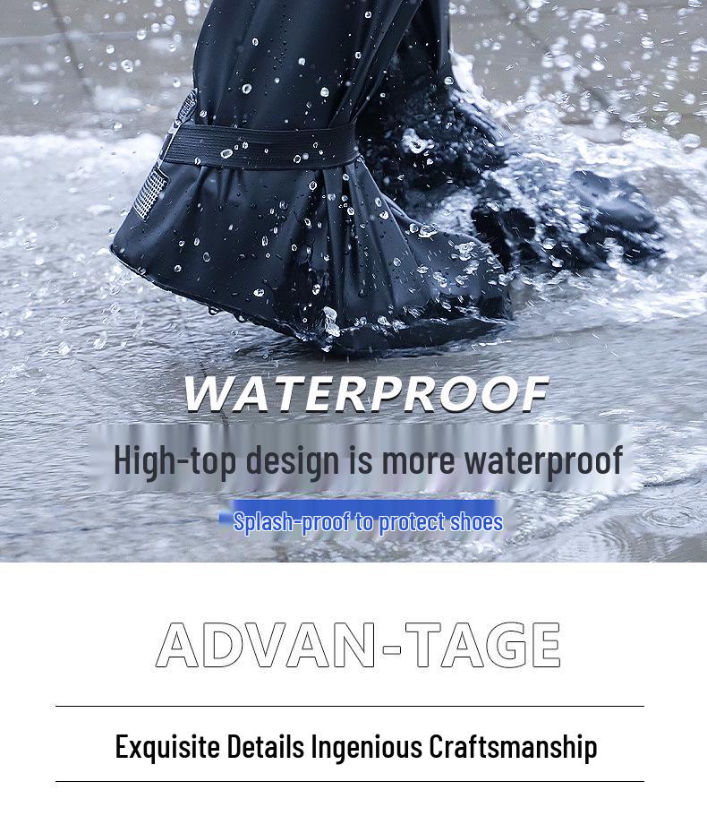 Męskie i Damskie Wodoodporne Wysokie Nakładki na Buty Przeciwdeszczowe Antypoślizgowe, Pogrubione i Odporne na Zużycie do Użytku Zewnętrznego.