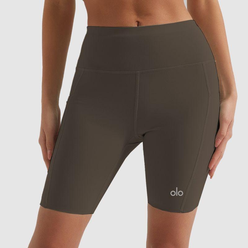 Ola Breeze Summer Thin Yoga Shorts Fifth Pants Women's Hip Lift Quick-Drying High Waist Seamless Fitness Cycling Pants