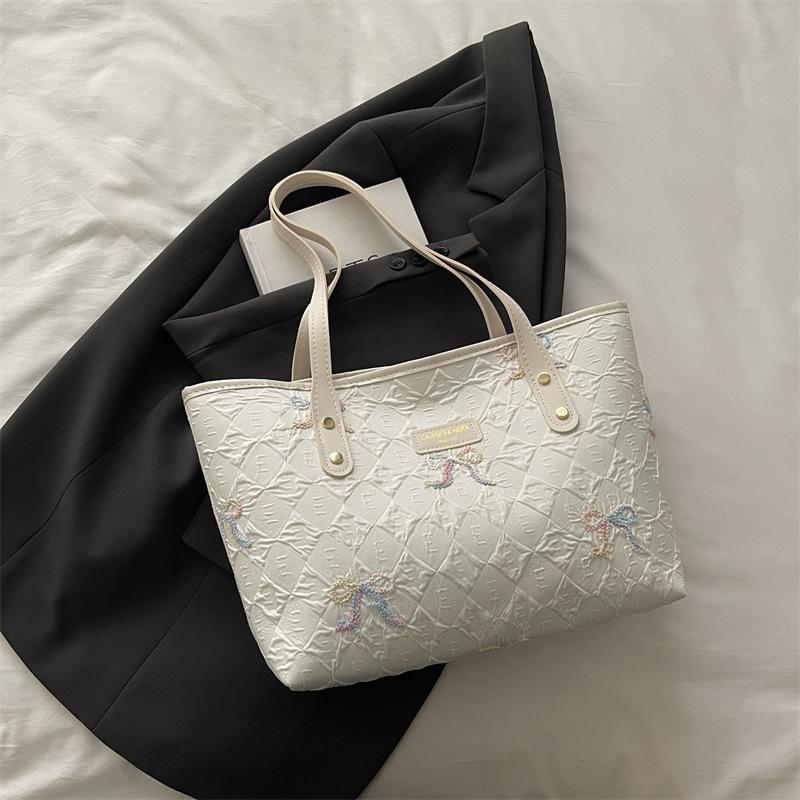 New Student Class Shoulder Armpit Large Capacity Commuting Leisure Tote Bag Dopamine Printed Bag