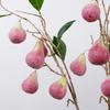 Reusable 5 Heads Artificial Fig Branch with Leaves Plastic Fig Tree Branch Exquisite Handmade Fake Plants Balcony Decoration