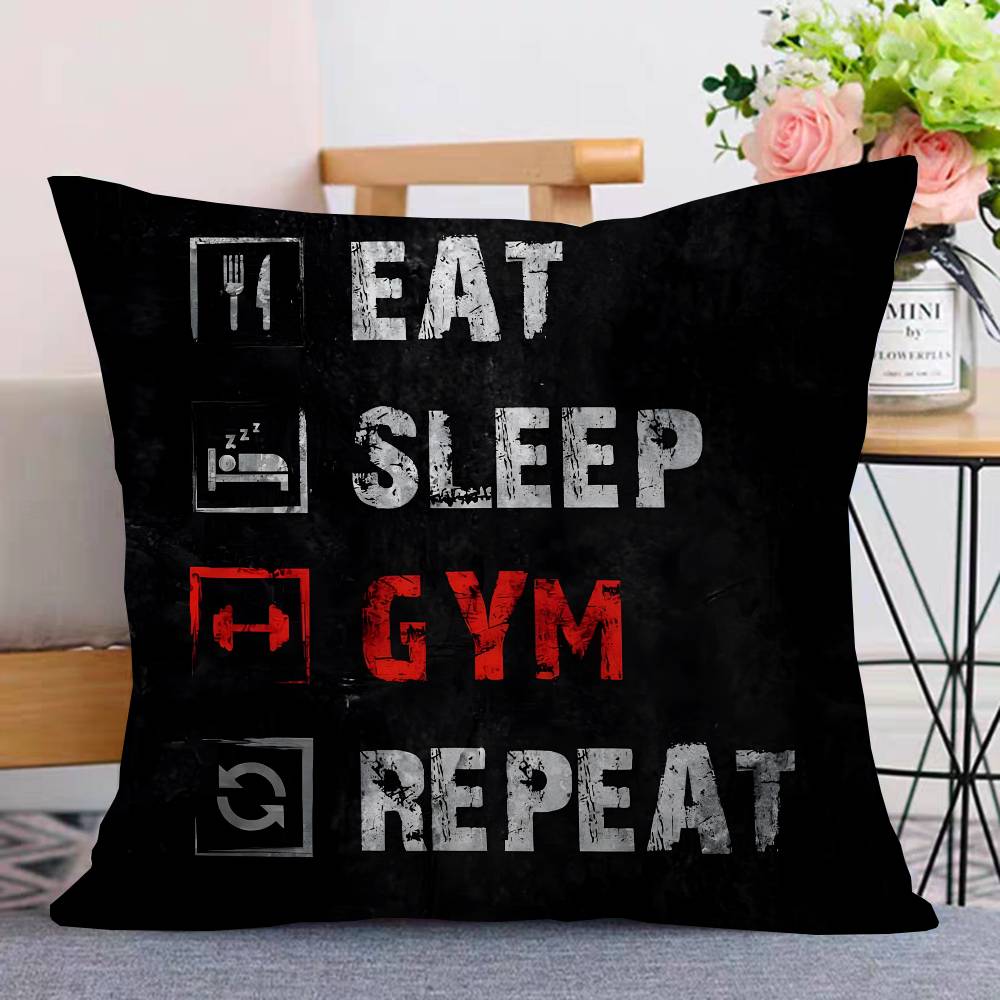 GYM Exercise Time Personalized Pillow Cover Kids Bedroom Wild Party Decor Pillowcase kid Birthday shower Gift