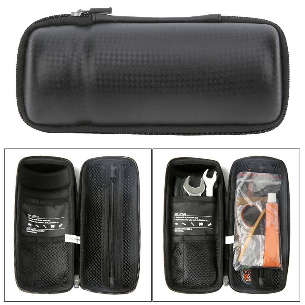 Mountain Bike Water Bottle Bracket Hard Shell Bag Portable Ride Equipment Repair Tool Bag