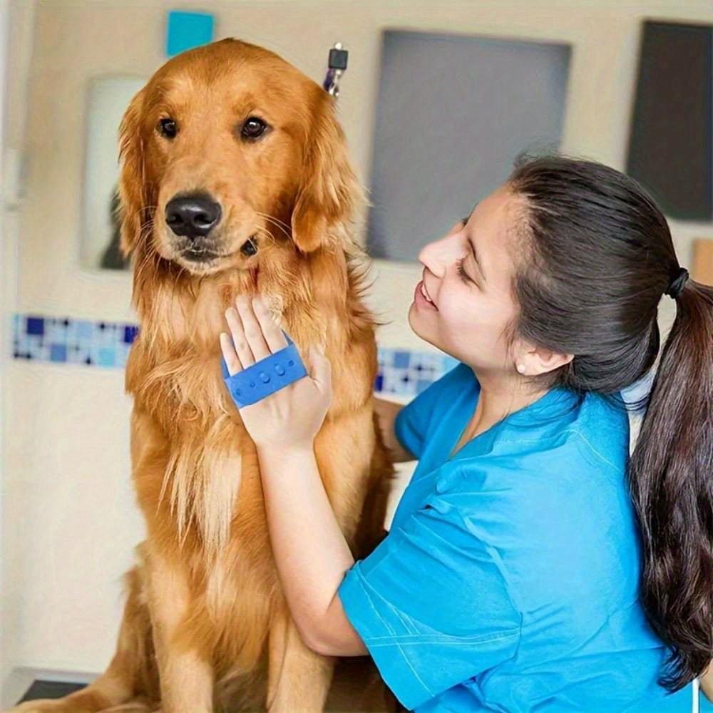 2PCS/1pc Pet Bathing Brush, Cat Massage Brush, Dog Bathing Gloves, Silicone Cleaning Rubber Bathing Comb With Adjustable For Long&Short Haired
