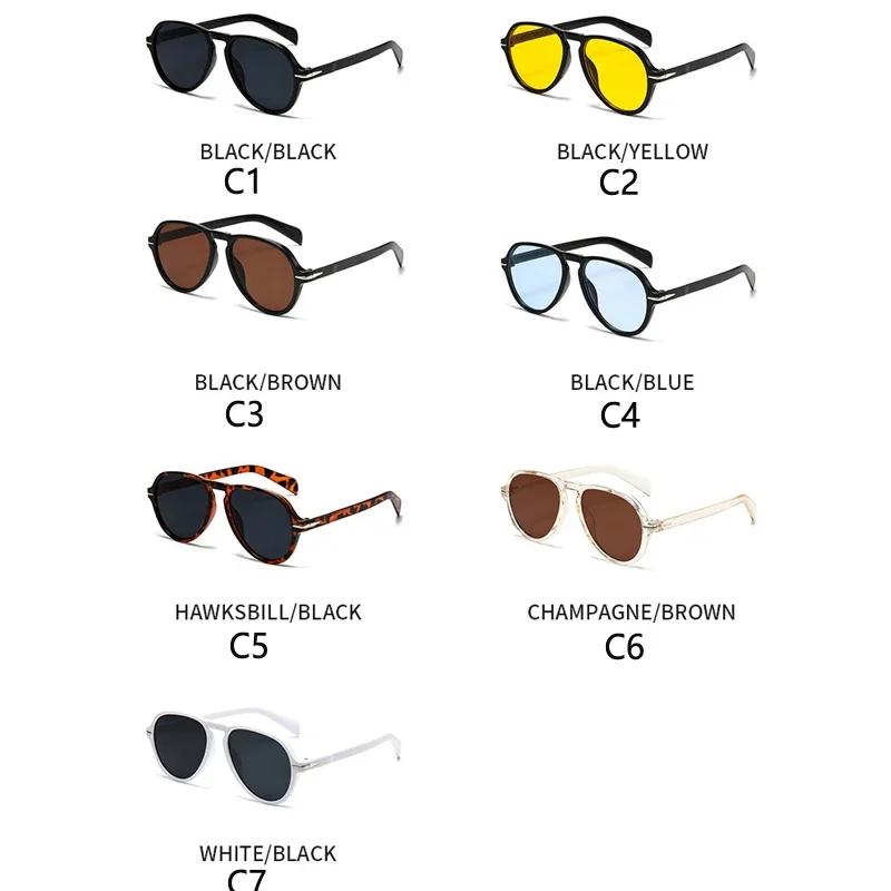 Retro Pilot Sunglasses Women Fashion Rivets Decoration Gradient Eyewear Men Shades UV400 Brand Designer Fishing Sun Glasses