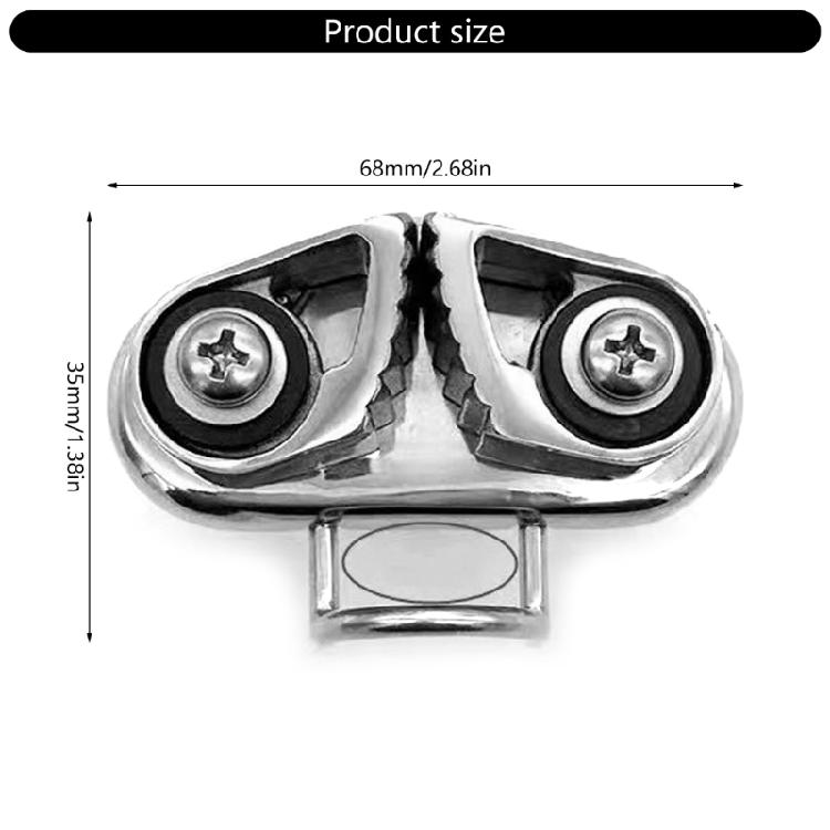Stainless Steel Cleat for 3‑15mm Diameter Ropes Boat Pilates Equipment for Boat Kayak Cleats Boat Cleats