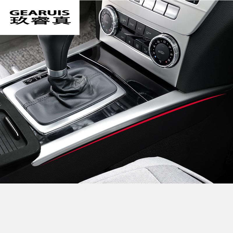 Car Styling Interior Buttons Panel Decoration Cover Trim Sticker Frame For Mercedes Benz C Class W204 2011-2014 Auto
