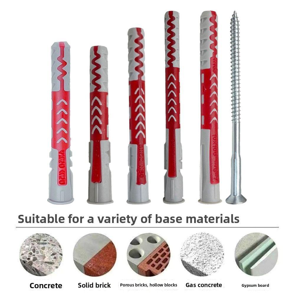 4Sets Plastic Nylon Wall Anchor Two-Color Drywall Drilling Plug  for Home Decoration Engineering