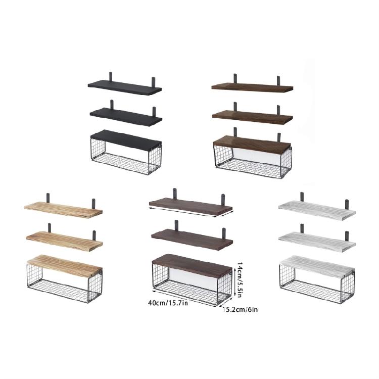 Stylish Bathroom Storage Shelf Wood Floating Storage Solution Portable Wall Mounted Over Toilet for Daily Use