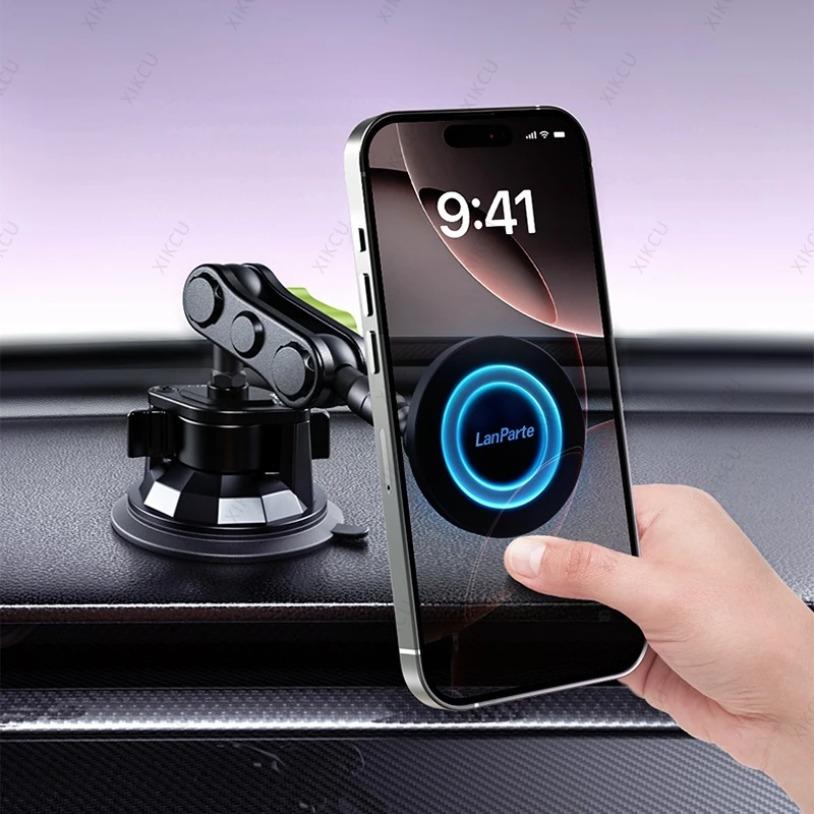 Universal Wheel Adjustment Car Magnetic Phone Holder Vacuum Suction Cup For Magsafe iPhone 17 16 15 14 Pro Max Cellphone Bracket