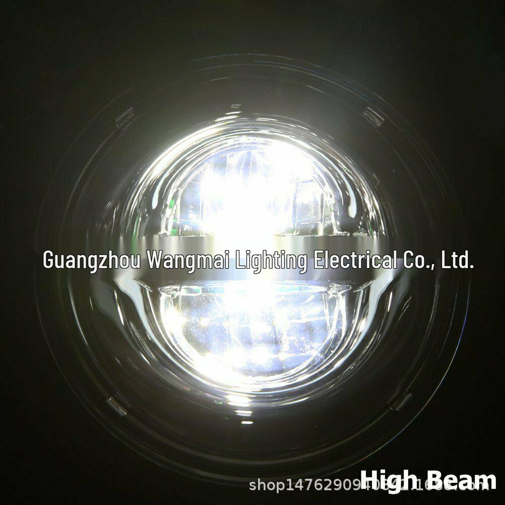 5.75-Inch LED Harley Motorcycle Headlight, 50W High/Low Beam, High Brightness