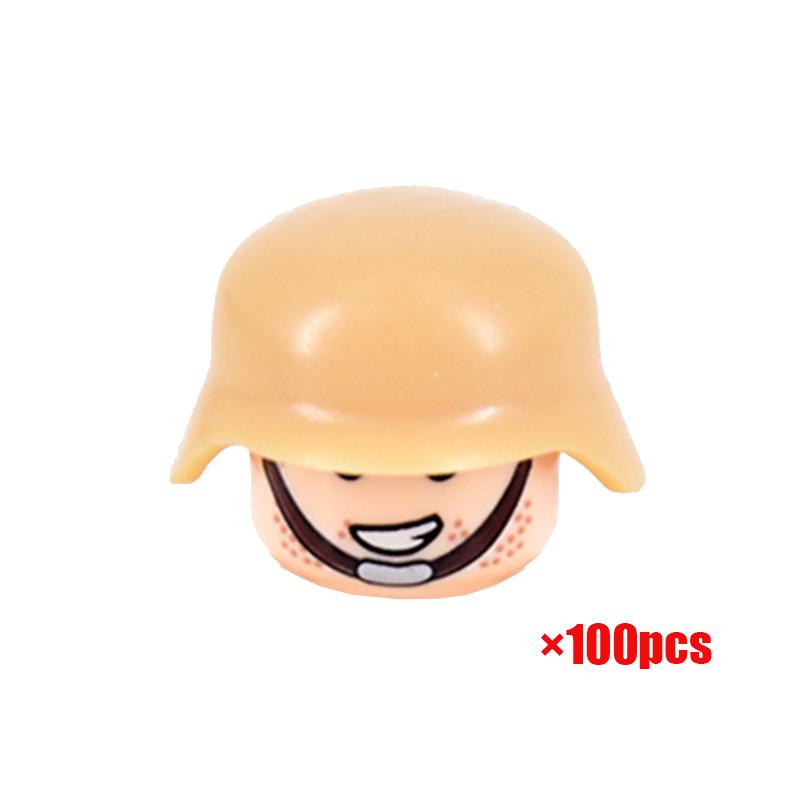 100PCS World War II Military Mini Figures Set - WW2 Eight Nations Soldiers Building Blocks - DIY Army Battle Scene Educational Toys